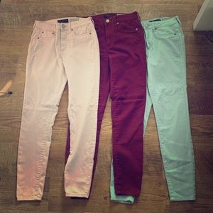 Three Pairs Of Aeropostale Jeans/Jeggings Size 2